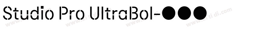 Studio Pro UltraBol字体转换